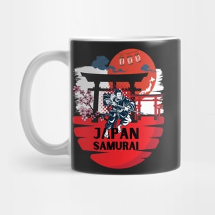 Colorful manga-style Japanese Samurai anime Character design Mug